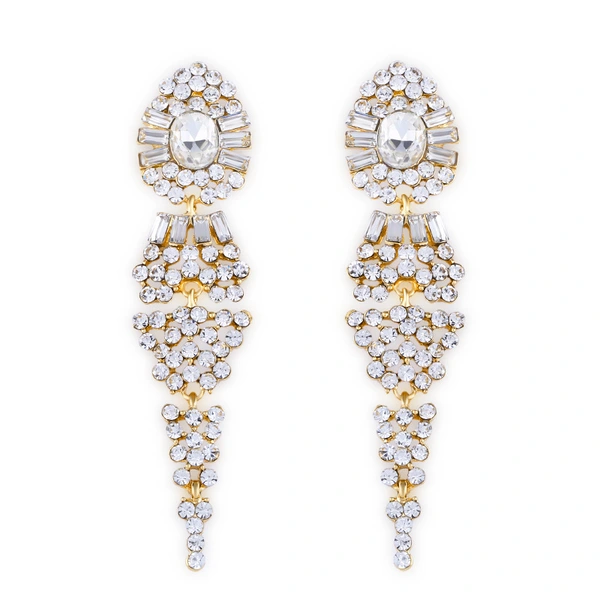 AS jewelry European and American simple tassel water drop earrings women's wedding crystal earrings earrings wholesale ern57