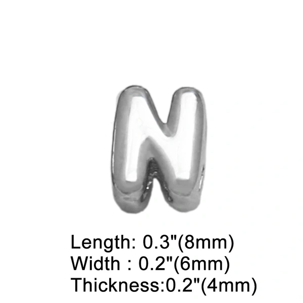 AS jewelry European and American all-match DIY with 26 English letters pendant necklace white K clavicle chain nkb300