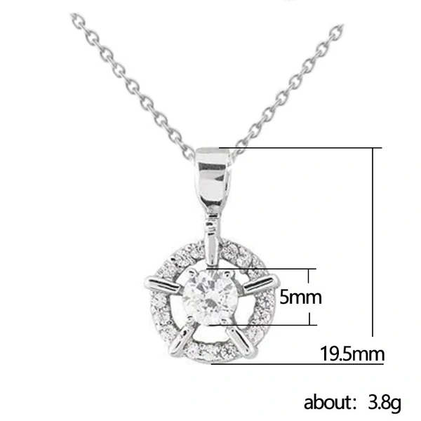  Japanese and Korean simple style necklace female hollow personality zircon pendant clavicle chain fashion student girl accessories
