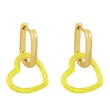 European and American color drop oil geometric earrings niche design simple love heart earrings female temperament earrings ery42