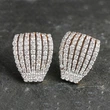  Luxurious multi-layer line earrings, high-end palace queen accessories, pavé inlaid earrings, noble temperament earrings