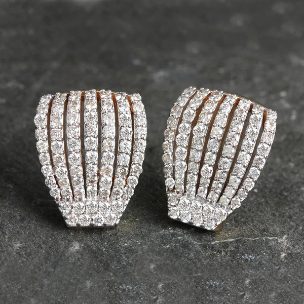 Luxurious multi-layer line earrings, high-end palace queen accessories, pavé inlaid earrings, noble temperament earrings