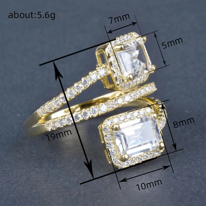  Japanese and Korean fashion personality rings Internet celebrity light luxury geometric multi-layer rings design women's rings