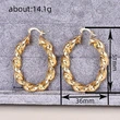 New wholesale earrings for women with smooth glossy design and spiral jewelry factory direct sales