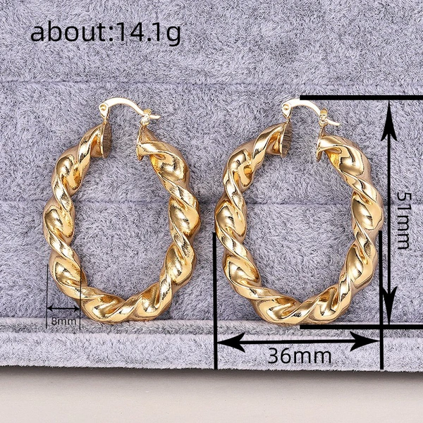 New wholesale earrings for women with smooth glossy design and spiral jewelry factory direct sales