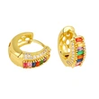 Hot selling colorful zircon earrings micro-inlaid geometric earrings temperament simple personality earrings era270