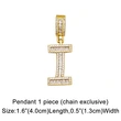 Hot selling zircon English letter necklace European and American fashion hip hop men and women 26 letter necklace nkb174