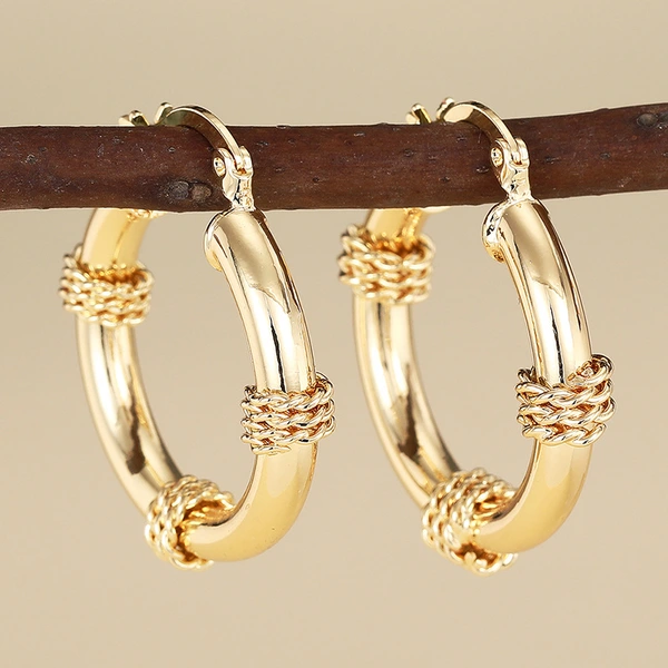 Hot-selling new designs in Europe, America and the Middle East, geometric high-end luxury accessories, niche hoop earrings