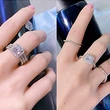 Bridal light luxury style three-piece ring set fashionable and elegant wedding accessories hot selling hot items