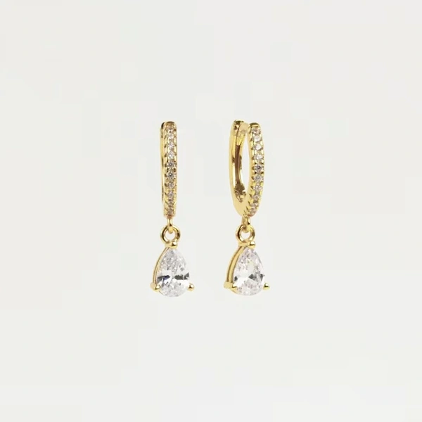 Hot selling earrings for women in Europe and America, water drop geometric hoop earrings, fashionable and everyday matching styles