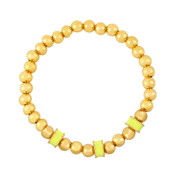 Clearance European and American jewelry handmade beaded flower stitching elastic bracelet niche round bead bracelet bre87