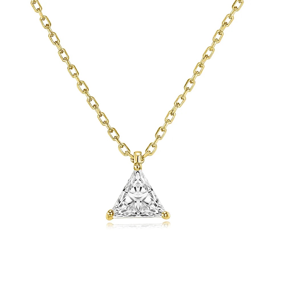  Xiaohongshu live broadcast style necklace women's simple triangle geometry daily accessories fashionable necklace