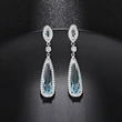 European and American fashion luxury earrings temperament water drop trend net red earrings long Korean slim earrings for women