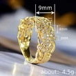  Palace style lace ring female romantic retro art pattern ring geometric hollow ancient style