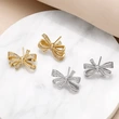 AS jewelry studs hot selling bow earrings women's gold-plated zircon earrings era239