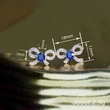 Lady lady exquisite bow earrings micro-inlaid zircon sparkling jewelry sweet temperament matching style