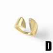 AS jewelry Europe and the United States hot selling two-color irregular open ring women's gold-plated exaggerated ring riq44