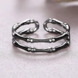  Fashion personality bamboo adjustable ring simple popular plain ring female super popular European and Korean jewelry