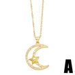 European and American simple all-match moon star zircon necklace female style niche design clavicle chain necklace nks06