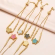 Hot selling bracelet women's style European and American simple five-pointed star gold-plated adjustable pull bracelet brc42