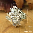 Specially supply European and American jewelry creative marquise-shaped zircon ring female niche design luxury ring