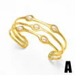 AS jewelry European and American hot-selling pearl open gold-plated bracelet high-end jewelry brk74 bangle