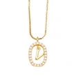 AS jewelry new style inlaid zircon 26 English letters necklace female gold-plated clavicle chain nka019
