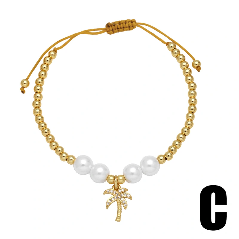 AS jewelry love Madonna pendant bracelet gold-plated zircon crown beaded hand jewelry brd31