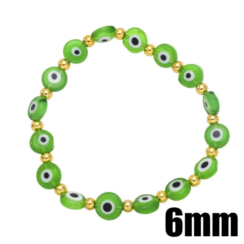 European and American retro Turkish devil eye bracelet 6mm color eye bracelet lucky bracelet brg95