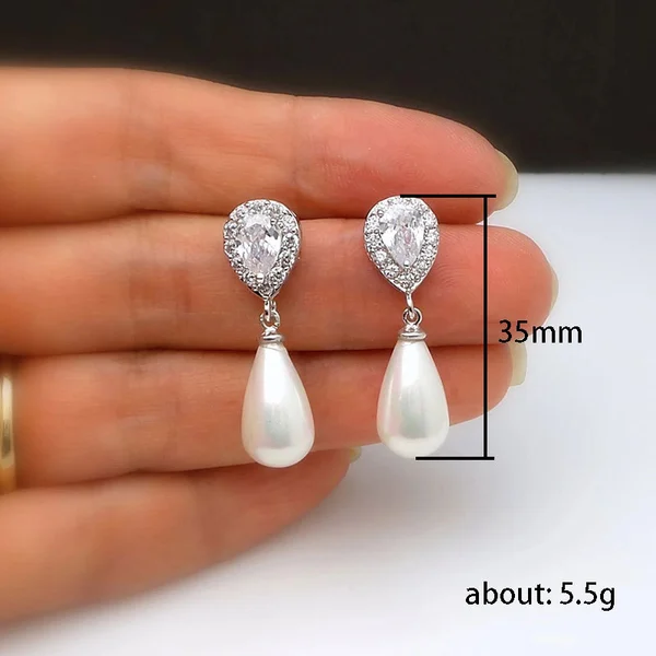 High quality imitation water drop pearl earrings for women wedding bride bridesmaid earrings manufacturers spot wholesale