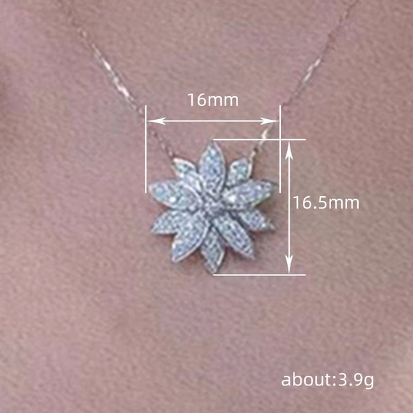 Elegant Daisy Earrings and Necklace Camellia Palace Style Luxury Retro Jewelry Floral Brilliant Set