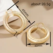 European and American style fashionable hoop earrings for women, grainy thick hoop niche design jewelry Middle East hot style