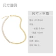 Zircon necklace women's European and American niche design simple cold style personality splicing clavicle chain bracelet set nkb030