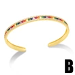 Clearance European and American personality inlaid colored zircon open bracelet net celebrity high-end bracelet fashion jewelry brk11