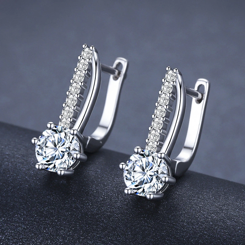  Hot selling new styles recommended exquisite European and American ladies' micro-inlaid zircon classic versatile earrings wholesale