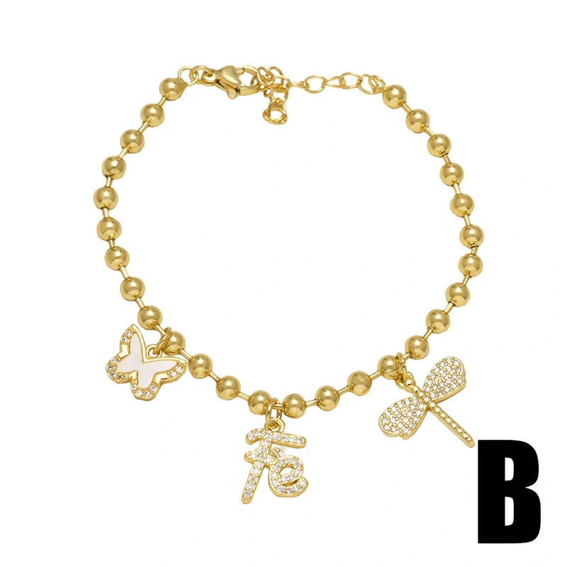 AS jewelry Europe and the United States hot selling love butterfly dragonfly pendant beaded bracelet hand jewelry brn14 bracelet