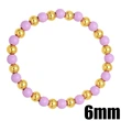 Bohemian color bracelet creative handmade copper gold-plated oil drop round beaded elastic bracelet bracelet brg92
