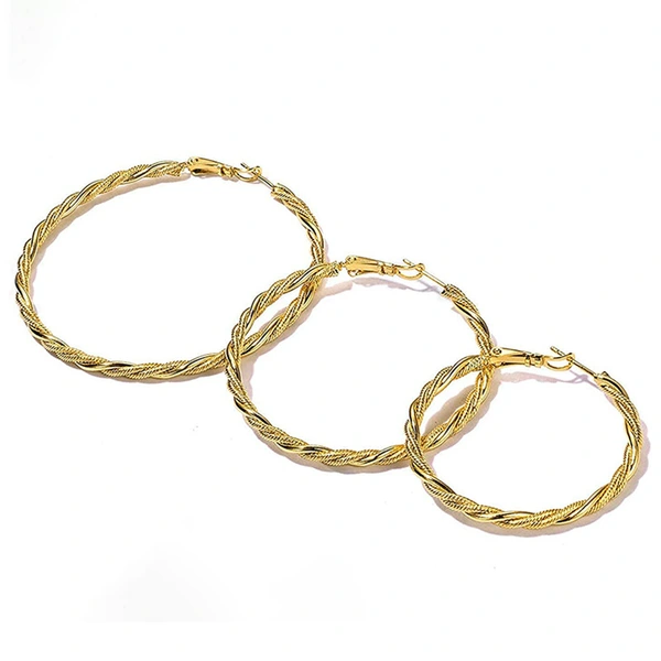  Exaggerated irregular large hoop earrings for women 2023 new style fashion temperament personality European and American style earrings