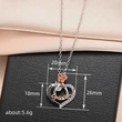  European and American style two-color necklace female bestie sister flower birthday gift sister rose heart necklace