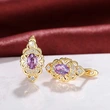 Russia's new earrings 2024 new trend high-end earrings hollow design temperament earrings