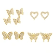 Clearance European and American earrings women's simple small zircon earrings women's niche fashion temperament butterfly earrings ery12