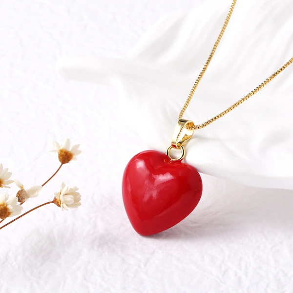 AS jewelry new gold-plated love heart oil drop pendant necklace clavicle chain nkb111 necklace