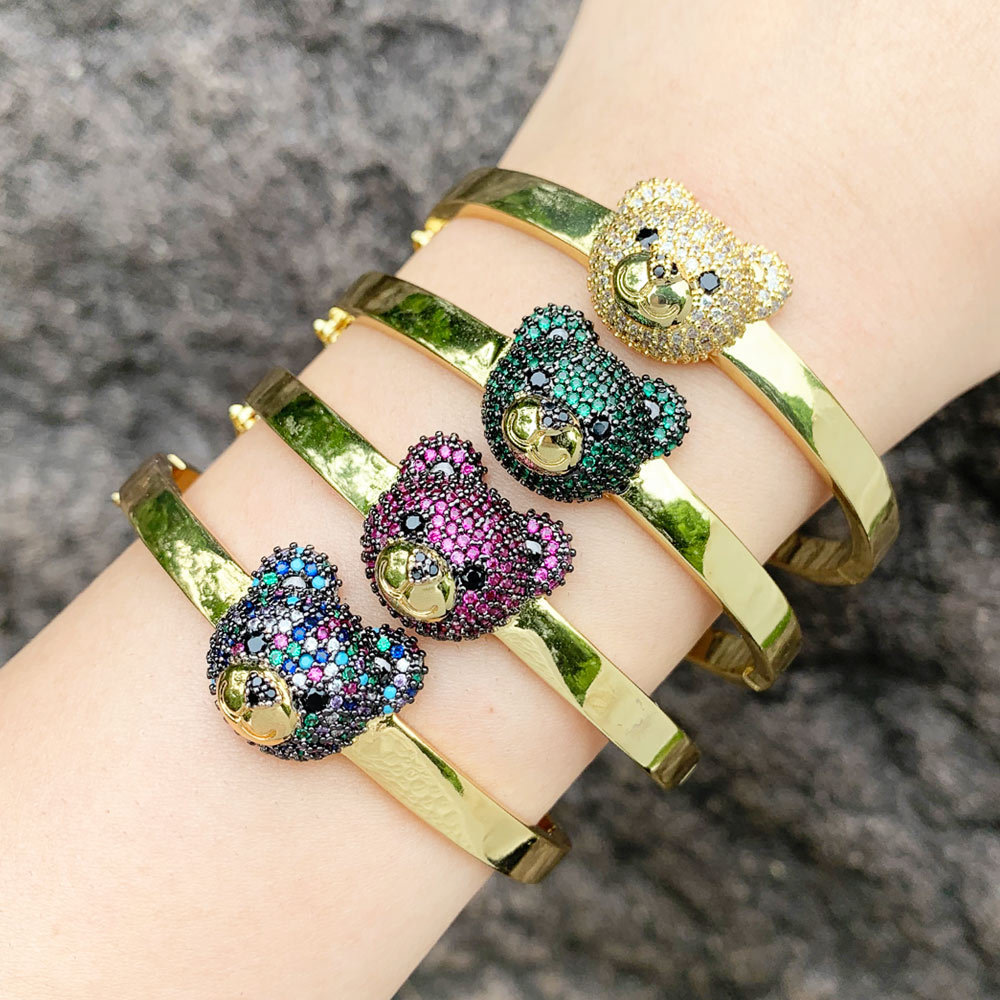 European and American jewelry personality girl bear bracelet 2023 new high-end bracelet wholesale brb38