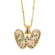 AS jewelry new color 26 English letters pendant necklace female inlaid zircon clavicle chain nkb031