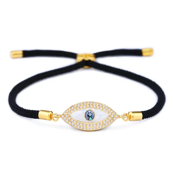 Hot selling Korean version of the devil's eye zircon bracelet fashion exquisite female colorful shell red string bracelet bra87