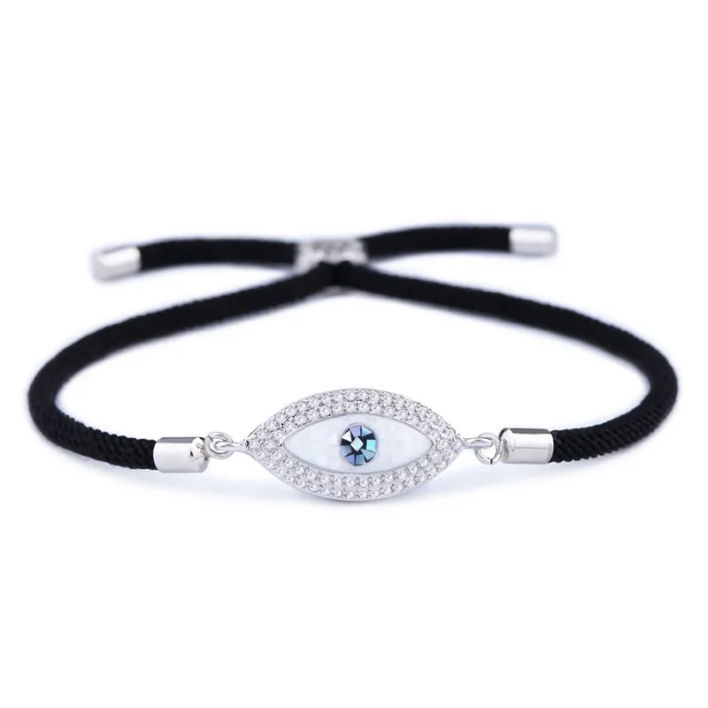 Hot selling Korean version of the devil's eye zircon bracelet fashion exquisite female colorful shell red string bracelet bra87