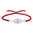 Hot selling Korean version of the devil's eye zircon bracelet fashion exquisite female colorful shell red string bracelet bra87
