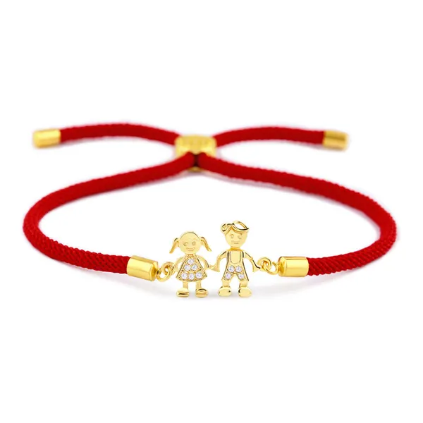 Korean fashion simple personality double zircon red string bracelet trendy all-match new female bracelet accessories brb05