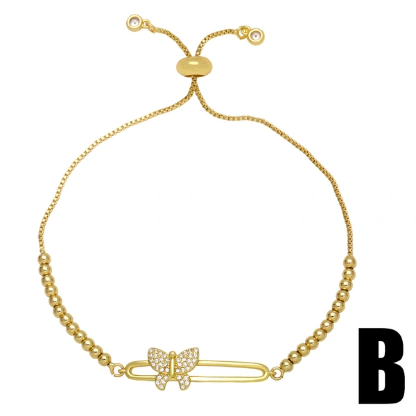 Simple diamond butterfly bracelet female European and American creative niche design zircon bracelet girlfriend hand jewelry brf48