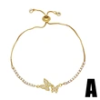 Simple diamond butterfly bracelet female European and American creative niche design zircon bracelet girlfriend hand jewelry brf48